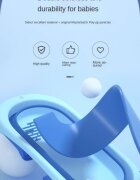 Little Mom Set Cadita pliabila Blue cu termometru integrat hamac picioare anti-derapante dop evacuare fara bpa varsta recomandata 0 luni+