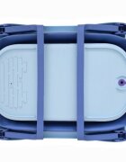Little Mom Set Cadita pliabila Blue cu termometru integrat hamac picioare anti-derapante dop evacuare fara bpa varsta recomandata 0 luni+