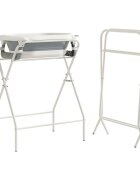 Little Mom Set Cadita pliabila pentru copii BabyComfort Grey cu suport metalic pliabil si afisaj de temperatura design 2 in 1 modern robust si durabil