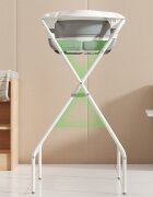 Little Mom Set Cadita pliabila pentru copii BabyComfort Grey cu suport metalic pliabil si afisaj de temperatura design 2 in 1 modern robust si durabil