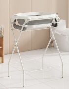 Little Mom Set Cadita pliabila pentru copii BabyComfort Grey cu suport metalic pliabil si afisaj de temperatura design 2 in 1 modern robust si durabil