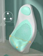 Little Mom Set Cadita pliabila pentru copii Crown Grey termometru incorporat cu display digital sistem de agatare si suport anatomic pliabil
