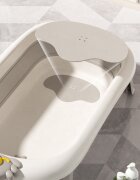 Little Mom Set Cadita pliabila pentru copii Giggletub Grey termometru cu display digital incorporat si hamac cu design ergonomic dimensiune 92 X 51 X 24 cm