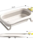 Little Mom Set Cadita pliabila pentru copii Giggletub Grey termometru cu display digital incorporat si hamac cu design ergonomic dimensiune 92 X 51 X 24 cm