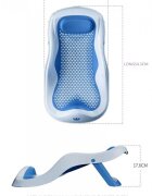 Little Mom Set cadita pliabila pentru copii Royal Blue echipata cu termometru display digital design modern margini rotunjite si suport anatomic inclus dimensiune 76 x 21 x 49 cm