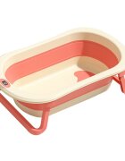Little Mom Set cadita pliabila pentru copii Royal Pink echipata cu termometru display digital design modern margini rotunjite si suport anatomic inclus dimensiune 76 x 21 x 49 cm
