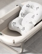 Little Mom Set Cadita pliabila pentru copii termometru cu display digital incorpodat si Hamac cu design ergonomic inclus dimensiune 84 x 50 x 24 cm Grey