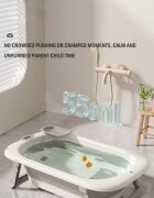 Little Mom Set Cadita pliabila pentru copii termometru cu display digital incorpodat si Hamac cu design ergonomic inclus dimensiune 84 x 50 x 24 cm Grey