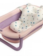 Little Mom Set Cadita pliabila Purple cu termometru integrat hamac picioare anti-derapante dop evacuare fara bpa varsta recomandata 0 luni+