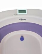 Little Mom Set Cadita pliabila Purple cu termometru integrat hamac picioare anti-derapante dop evacuare fara bpa varsta recomandata 0 luni+