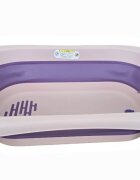 Little Mom Set Cadita pliabila Purple cu termometru integrat hamac picioare anti-derapante dop evacuare fara bpa varsta recomandata 0 luni+