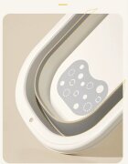 Little Mom Set Cadita si Suport anatomic detasabil pentru bebelusi Blue cu afisaj temperatura digital design pliabil si compact cu suprafete antiderapante finisaje netede si sistem de agatare