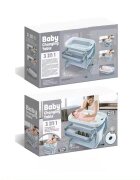 Little Mom Set de baie 2 in 1 pentru copii Grey cu masuta de infasat salteluta cu masuratoare integrata cadita cu termometru digital incorporat dimensiune 54 x 83 x 93 cm
