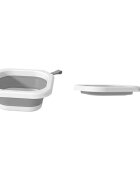 Little Mom Set de baita 5 in 1 Premium pentru bebelusi Comfort Care grey Cadita pliabila cu termometru integrat Hamac moale ergonomic si accesorii de imbaiere incluse