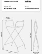 Little Mom Set de baita pentru bebelusi Grey include Cadita pliabila cu termometru digital integrat dimensiune 76 x 21 x 49 cm si Stativ metalic pliabil inclus