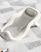 Little Mom Suport anatomic bebelusi Royal Grey pliabil pentru cadita copii prevazut cu tetiera confortabila suprafata texturata si gaurele mici de scurgere apa dimensiune 54.3 x 30.3 x 17.6 cm