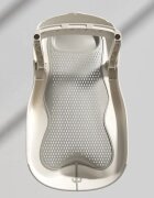 Little Mom Suport anatomic bebelusi Royal Grey pliabil pentru cadita copii prevazut cu tetiera confortabila suprafata texturata si gaurele mici de scurgere apa dimensiune 54.3 x 30.3 x 17.6 cm