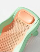 Little Mom Suport anatomic bebelusi Royal Grey pliabil pentru cadita copii prevazut cu tetiera confortabila suprafata texturata si gaurele mici de scurgere apa dimensiune 54.3 x 30.3 x 17.6 cm