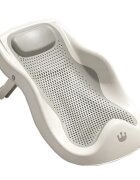 Little Mom Suport anatomic bebelusi Royal Grey pliabil pentru cadita copii prevazut cu tetiera confortabila suprafata texturata si gaurele mici de scurgere apa dimensiune 54.3 x 30.3 x 17.6 cm