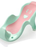 Little Mom Suport anatomic pentru cadita copii Cocoon Green design bionic cu inclinare de 23 de grade fixare cu ventuze compatibilitate universala dimensiune 56 x 29 x 22 cm