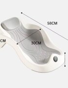 Little Mom Suport de baie pentru bebelusi design ergonomic pliabil cu indicator de temperatura prevazut cu tetiera si suprafata texturata cu gauri de scurgere a apei dimensiune 58 x 11 x 30 cm
