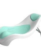 Little Mom Suport de baie pentru bebelusi Green design ergonomic pliabil prevazut cu tetiera si suprafata texturata cu gauri de scurgere a apei dimensiune 54 x 27.5 x 22 cm