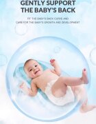Little Mom Suport de baie pentru bebelusi Grey ComfortBath Baby design ergonomic pliabil usor de transportat prevazut cu tetiera suprafata texturata cu orificii de drenaj material non-toxic