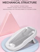 Little Mom Suport de baie pentru bebelusi Grey ComfortBath Baby design ergonomic pliabil usor de transportat prevazut cu tetiera suprafata texturata cu orificii de drenaj material non-toxic