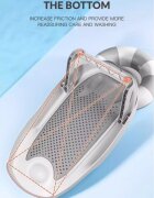 Little Mom Suport de baie pentru bebelusi Grey ComfortBath Baby design ergonomic pliabil usor de transportat prevazut cu tetiera suprafata texturata cu orificii de drenaj material non-toxic