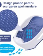 Little Mom Suport de baie Soft Blue design ergonomic confortabil stabil dimeniuni 60.5 x 39 x 20 cm