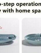 Little Mom Suport de baie Soft Tina Deluxe Blue 2 in 1 reglabil pliabil moale varsta 0 luni+ dimensiuni 56 x 23 x 19 cm