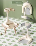 Little Mom Suport ergonomic pentru baita independenta a bebelusilor Bath Grey design cu inaltime ajustabila intre 44-54 cm stabil si sigur compact si portabil cu elementele de sustinere pentru brate