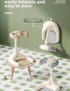 Little Mom Suport ergonomic pentru baita independenta a bebelusilor Bath Grey design cu inaltime ajustabila intre 44-54 cm stabil si sigur compact si portabil cu elementele de sustinere pentru brate