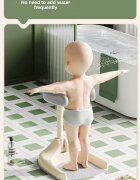 Little Mom Suport ergonomic pentru baita independenta a bebelusilor Bath Grey design cu inaltime ajustabila intre 44-54 cm stabil si sigur compact si portabil cu elementele de sustinere pentru brate