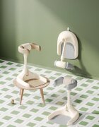 Little Mom Suport ergonomic pentru baita independenta a bebelusilor Bath Khaki design cu inaltime ajustabila intre 44-54 cm stabil si sigur compact si portabil cu elementele de sustinere pentru brate