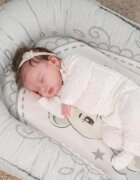 LORELLI Baby Nest din bumbac ranforce 92 x 58 cm Little Bear Grey