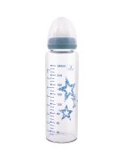 LORELLI Biberon din sticla cu tetina anticolici 240 ml Blue