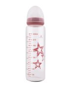 LORELLI Biberon din sticla cu tetina anticolici 240 ml Pink