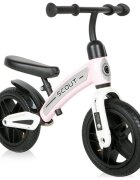 LORELLI Bicicleta copii fara pedale Scout Air Pink de echilibru 10 inch varsta 2-4 ani roti cu camera si cauciuc scaun reglabil pe inaltime de la 30 cm pana la 33 cm maxim 25 de kg ghidon reglabil in inaltime 49-515 cm