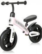 LORELLI Bicicleta copii fara pedale Scout Air Pink de echilibru 10 inch varsta 2-4 ani roti cu camera si cauciuc scaun reglabil pe inaltime de la 30 cm pana la 33 cm maxim 25 de kg ghidon reglabil in inaltime 49-515 cm