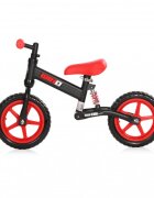 LORELLI Bicicleta copii fara pedale Wind Black Red roti din spuma EVA amortizor reglabil care ajuta la absorbtia socurilor scaun reglabil de la 47 cm pana la 50 cm 12 inch varsta 2-5 ani maxim 25 de kg