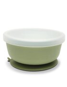 LORELLI Bol de hranire cu capac din silicon natural si ventuza 6 luni+ Fresh Green