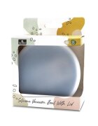 LORELLI Bol de hranire cu capac din silicon natural si ventuza 6 luni+ Grey