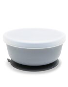 LORELLI Bol de hranire cu capac din silicon natural si ventuza 6 luni+ Grey