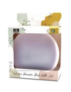 LORELLI Bol de hranire cu capac din silicon natural si ventuza 6 luni+ Pink