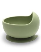 LORELLI Bol de hranire din silicon natural cu ventuza 6 luni+ Fresh Green