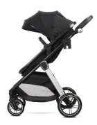LORELLI Carucior 2 in 1 pentru copii Aspen Black transformabil reversibil cadru din aluminiu suspensii adaptori pentru cos auto geanta greutate suportata 22 kg