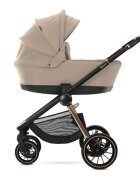 LORELLI Carucior 2 in 1 pentru copii Bianca Beige Warm cadru din aluminiu suspensii cos landou individual cu maner de transport geanta greutate suportata 22 kg