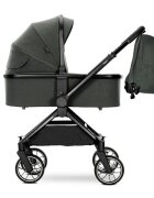 LORELLI Carucior 2 in 1 pentru copii Reya Green cadru din aluminiu suspensii geanta cos individual cu maner de transport maner si sezut reversibile greutate suportata 22 kg