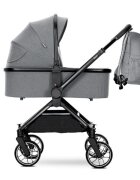 LORELLI Carucior 2 in 1 pentru copii Reya Grey cadru din aluminiu suspensii geanta cos individual cu maner de transport maner si sezut reversibile greutate suportata 22 kg